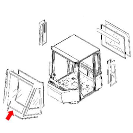 Aftermarket Center Windshield Glass CAH40-0121